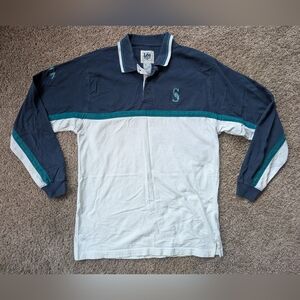 Vintage Lee Sport Seattle Mariners Polo Shirt Large
